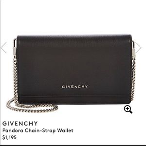 Givenchy pandora chain strap wallet